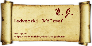 Medveczki József névjegykártya