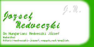 jozsef medveczki business card