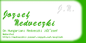 jozsef medveczki business card